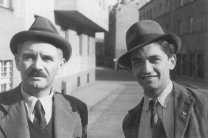 Aron Grunhut, left, and son Benny Goren (Grunhut) Aron Grunhut, left, and son Benny Goren (Grunhut)