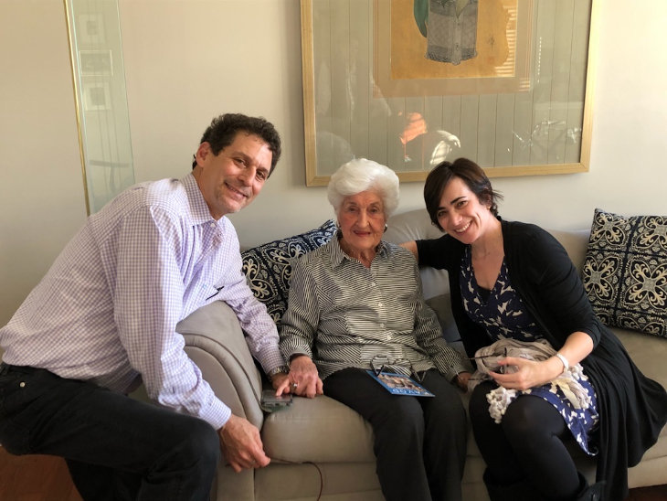 John and Amy Israel Pregulman with a survivor John and Amy Israel Pregulman with a survivor