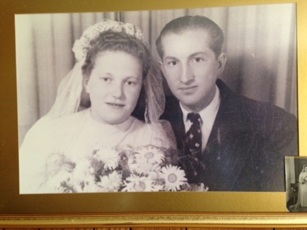 Sam and Frieda Weinreich, at their wedding Sam and Frieda Weinreich, at their wedding